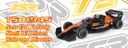 TS01945,  1/10 New F1 Body Shell W/Helmet, Halo and Mirrors